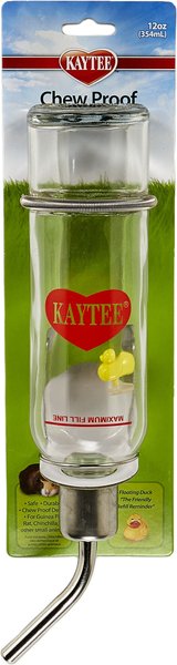 Kaytee Chew Proof Glass Water Bottle for Guinea Pig, Rat & Small Animals  12oz.