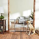 Frisco Steel Extra Wide Auto-Close Dog Gate, Gray, 30-in