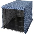 Frisco Crate Cover, Navy Trellis, 42 inch