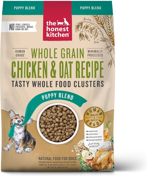 The Honest Kitchen Food Clusters Whole Grain Chicken & Oat Recipe Puppy Blend Dog Food, 20-lb bag slide 1 of 10