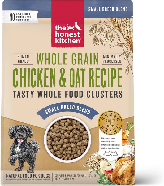 The Honest Kitchen Food Clusters Whole Grain Chicken & Oat Recipe Small Breed Dog Food, 4-lb bag slide 1 of 10
