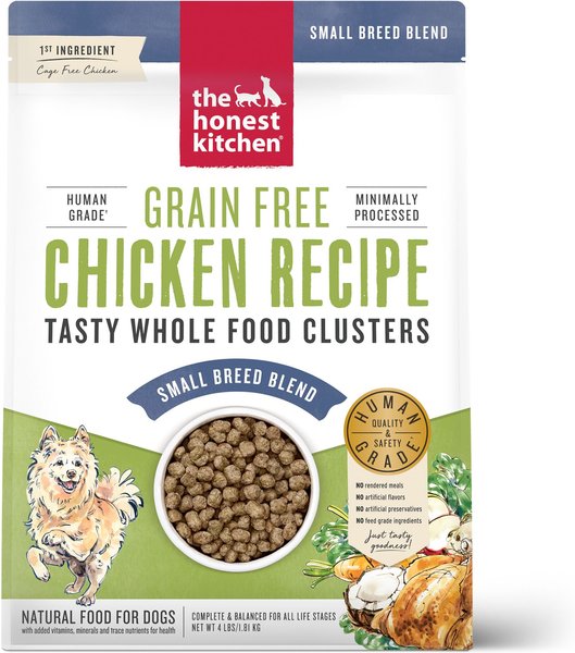 The Honest Kitchen Whole Food Clusters Chicken Recipe Small Breed Grain-Free Dog Food, 4-lb bag slide 1 of 11