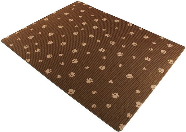 Drymate Brown Stripe Tan Paw Dog Crate Mat, Large slide 1 of 1