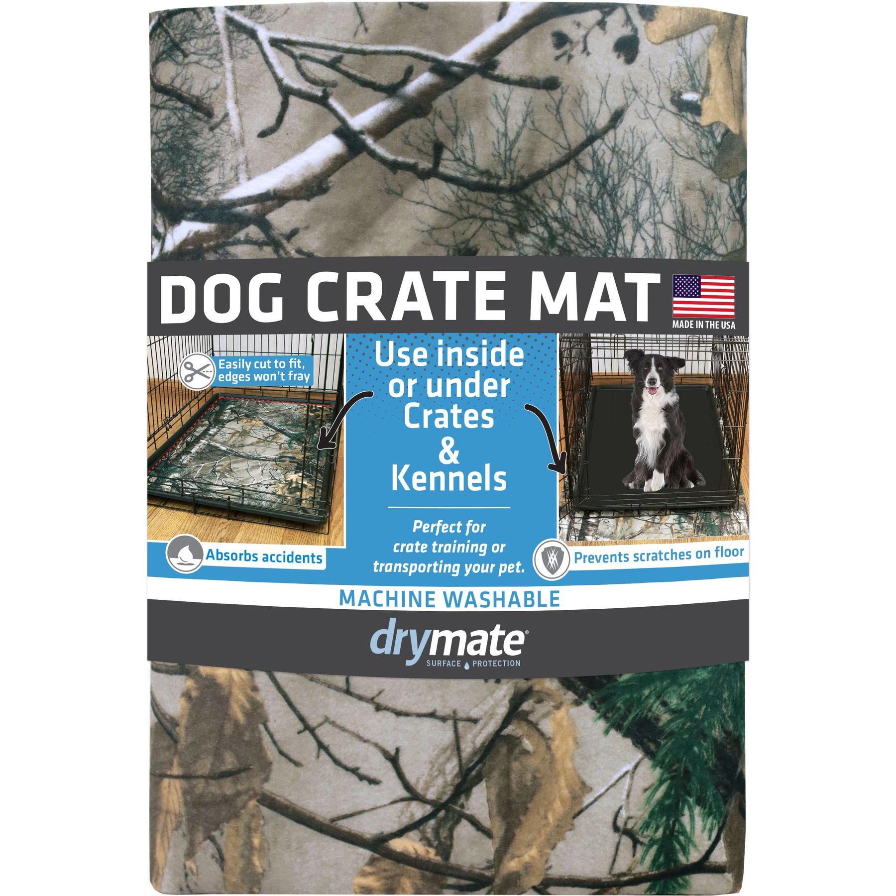 Drymate Real Tree Xtra Dog Crate Mat, White