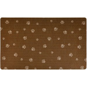 Drymate Brown Stripe Tan Paw Pet Bowl Place Mat