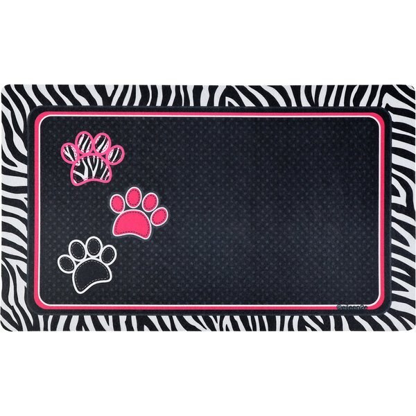 FRISCO Silicone Fish Print Dog & Cat Food Mat, Black