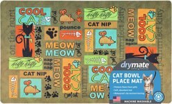 Drymate Cat Bowl Place Mat, Cool Cat Brown