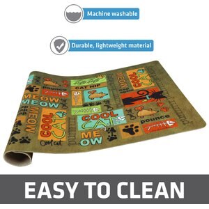 Drymate Absorbent Cat Bowl Food Mat, 12-in x 20-in