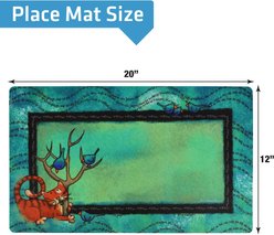 Drymate Cat Placemat, Small, Tree Kitty Blue Swirl slide 2 of 7