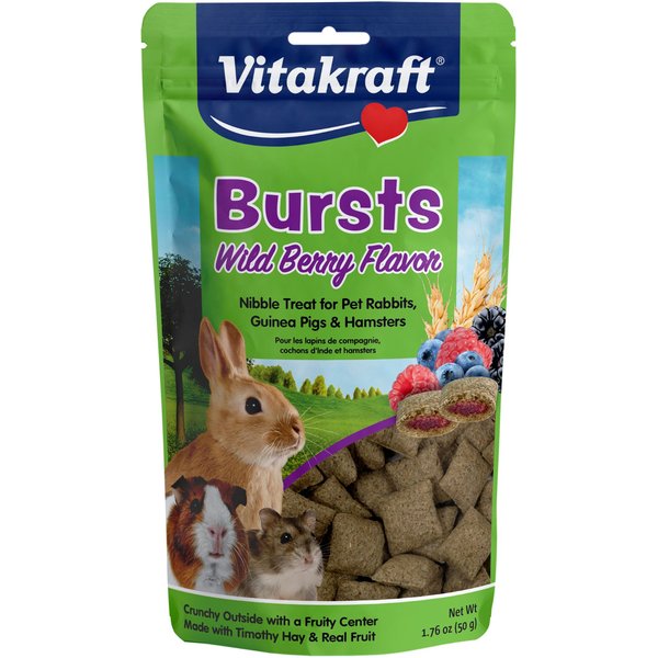 VITAKRAFT Crunch Sticks Wild Berry & Honey Guinea Pig Chewable Treats,  11.25-oz bag, 3 count 