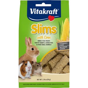 Vitakraft Slims with Corn Rabbit Guinea Pig & Hamster Treat, 1.76-oz bag
