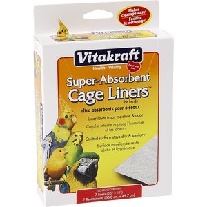 Vitakraft Parrot, Conure, Parakeet & Cockatiel Bird Cage Liners, 7 count