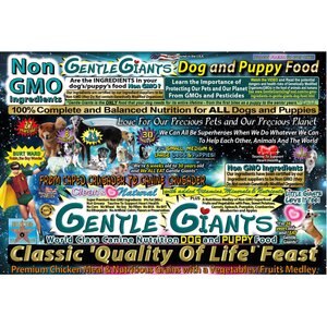 Gentle Giants Natural Non-GMO Dog & Puppy Chicken Dry Dog Food, 30-lb bag