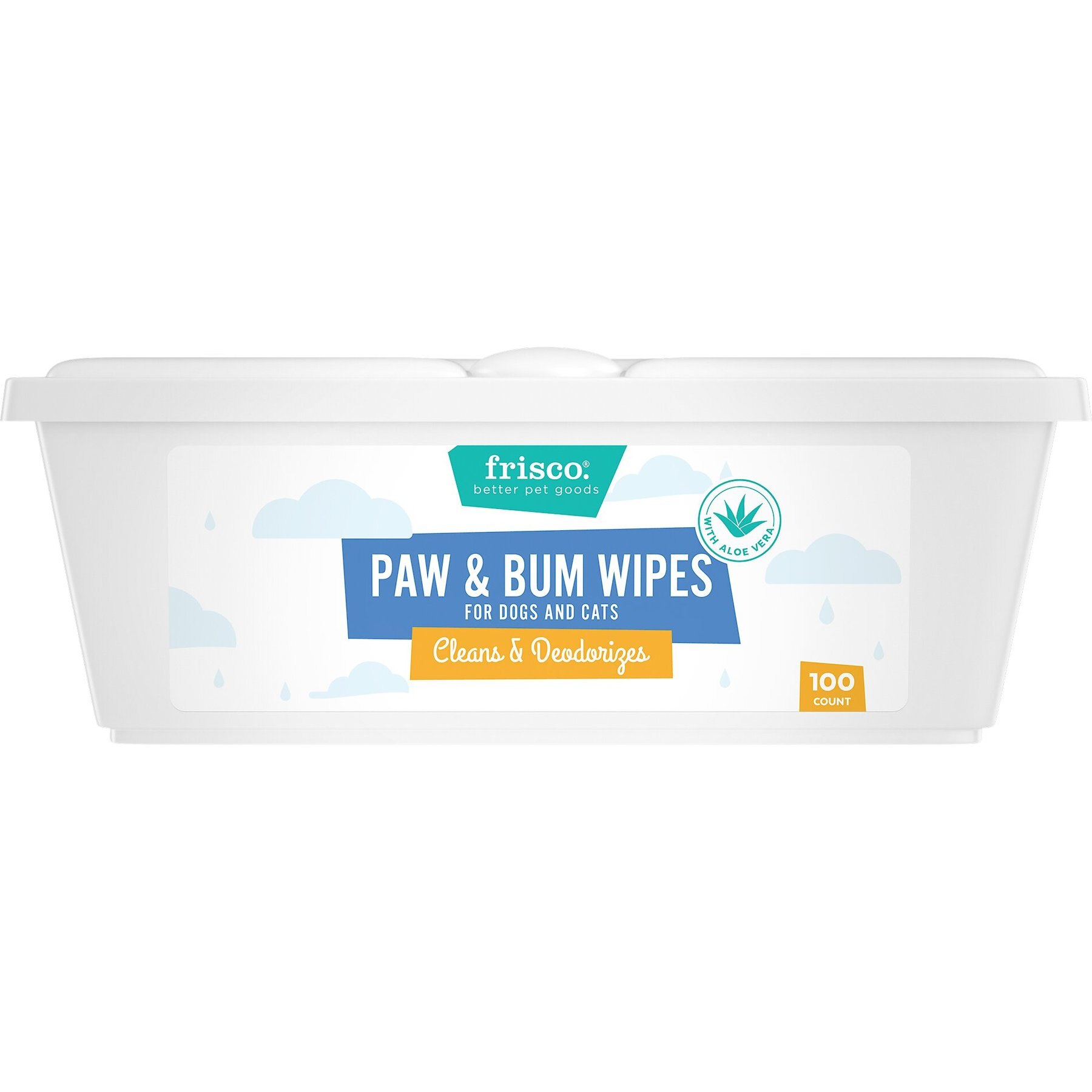 FRISCO Deodorizing Paw & Bum Wipes, 100 count