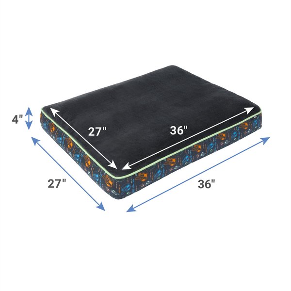 Show full view: STAR WARS THE MANDALORIAN GROGU Pillow Cat & Dog Bed, Black Patterned, Large slide 2 of 7