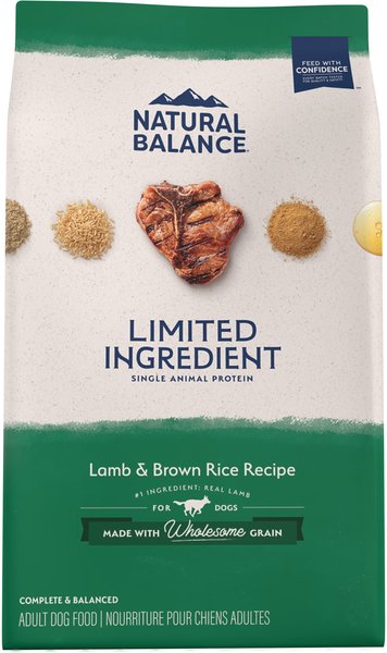 Natural Balance Limited Ingredient Lamb & Brown Rice Recipe Dry Dog Food, 4-lb bag slide 1 of 10