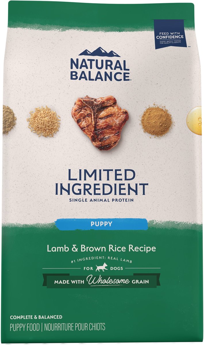 NATURAL BALANCE Limited Ingredient Lamb Brown Rice Puppy Recipe Dry Dog Food 4 lb bag Chewy