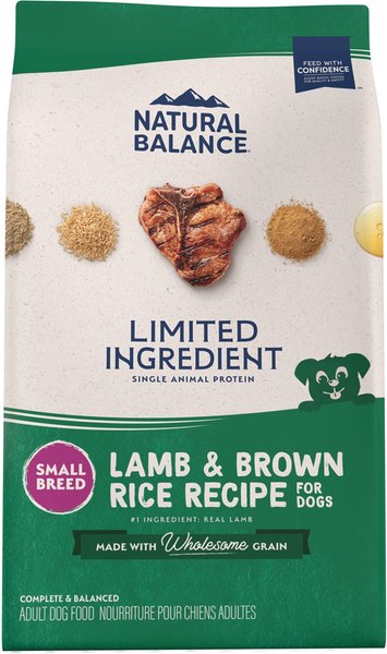 Natural Balance Limited Ingredient Lamb & Brown Rice Small Breed Bites Recipe Dry Dog Food, 4-lb bag slide 1 of 11