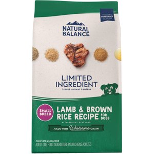 Natural Balance Limited Ingredient Lamb & Brown Rice Small Breed Bites Recipe Dry Dog Food, 12-lb bag