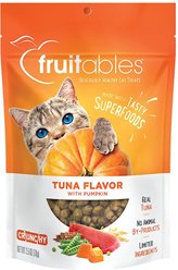 Fruitables Tuna & Pumpkin Flavor Crunchy Cat Treats, 2.5-oz bag