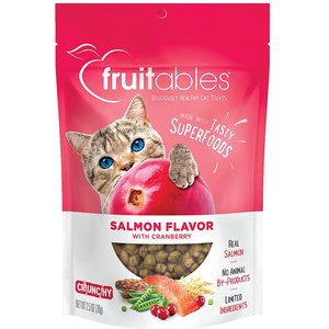 Fruitables Salmon & Cranberry Flavor Crunchy Cat Treats, 2.5-oz bag