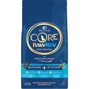 Wellness CORE RawRev Wholesome Grains Ocean Recipe High Protein Dry Dog Food, 18-lb bag