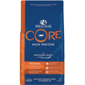 Wellness CORE Wholesome Grains Original Recipe High Protein Dry Dog Food, 4-lb bag