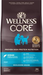 Wellness CORE Wholesome Grains Ocean Recipe High Protein Dry Dog Food, 22-lb bag