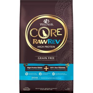 Wellness CORE RawRev High Protein Grain-Free Ocean Whitefish, Herring & Salmon Meal Recipe Dry Dog Food, 18-lb bag