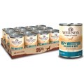 Wellness 95% Whitefish Natural Grain-Free Wet Dog Food Topper, 13.2-oz can, case of 12
