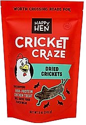 Happy Hen Treats Cricket Craze Dried Crickets Chicken Treats, 5-oz bag