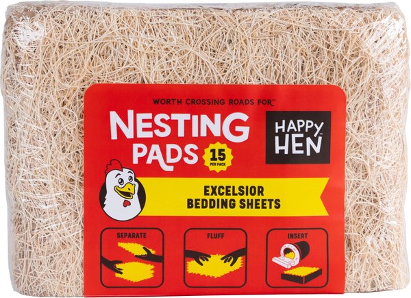 Happy Hen Treats Excelsior Nest Box Bedding Chicken Nesting Pads, 15 count slide 1 of 2