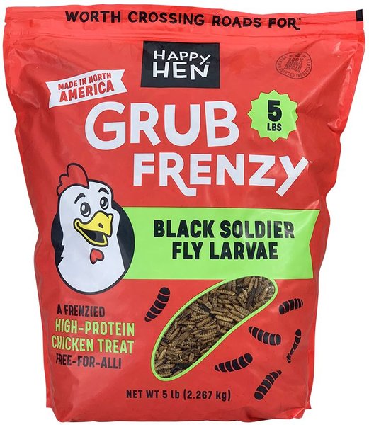 Happy Hen Treats Grub Frenzy Black Soldier Fly Larvae Chicken Treats, 5-lb bag slide 1 of 2
