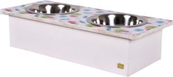 Mela Artisans Flamingo Elevated Dog & Cat Bowls, 2-cup