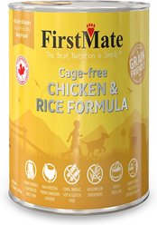 Firstmate Chicken & Rice Formula Cage-Free Canned Dog Food, 12.2-oz can, case of 12