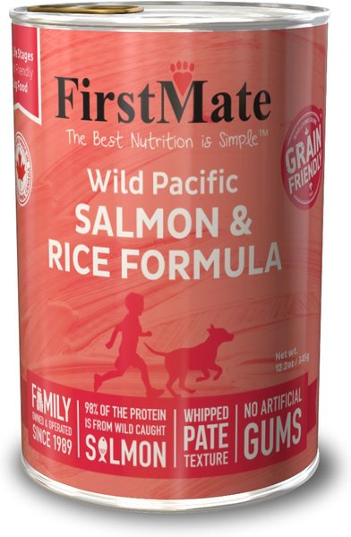 FIRSTMATE Wild Pacific Salmon Rice Formula Canned Dog Food 12.2