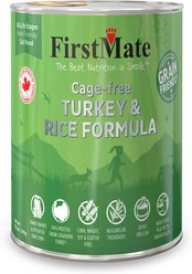 Firstmate Turkey & Rice Formula Cage-Free Canned Cat Food, 12.2-oz can, case of 12