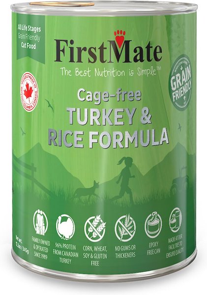Firstmate Turkey & Rice Formula Cage-Free Canned Cat Food