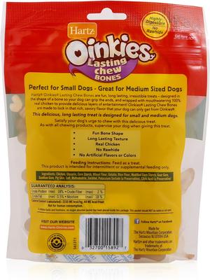 Show full view: Hartz Oinkies Chickentastic 4" Chew Bone Natural Chew Dog Treats, 12 count slide 3 of 8