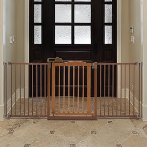 Frisco Metal Geometric Pattern Extra Tall Auto-close Dog Gate