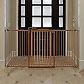 Richell Tall One-Touch Wide Dog Gate II, Brown
