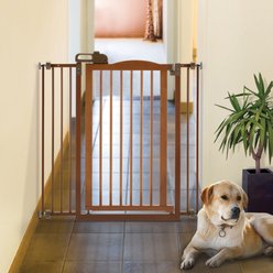 Richell Tall One-Touch Dog Gate II, Brown