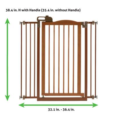 Show full view: Richell Tall One-Touch Dog Gate II, Brown slide 3 of 6