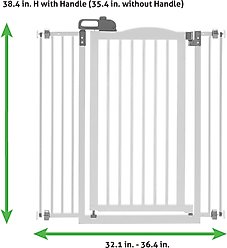 Richell Tall One-Touch Dog Gate II, White slide 2 of 4