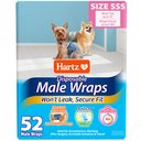 Hartz Disposable Male Dog Wraps with FlashDry Gel Technology, SSS: Up to 12-in waist, 52 count