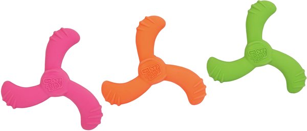 Hartz Dura Play Boomerang Bacon Scented Squeaky Latex Dog Toy, Color Varies slide 1 of 10