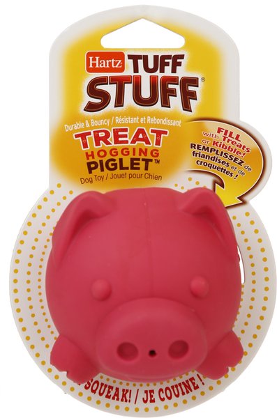 Hartz Tuff Stuff Treat Hogging Piglet Treat Dispenser Dog Toy, Color Varies slide 1 of 8