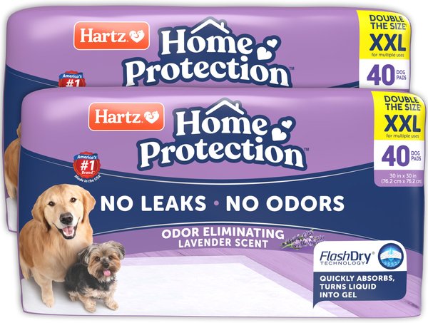 Hartz Home Protection Lavender Scent Odor Eliminating Dog Pads, XX-Large, 80 count slide 1 of 10