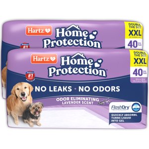 Hartz Home Protection Lavender Scent Odor Eliminating Dog Pads, XX-Large, 80 count