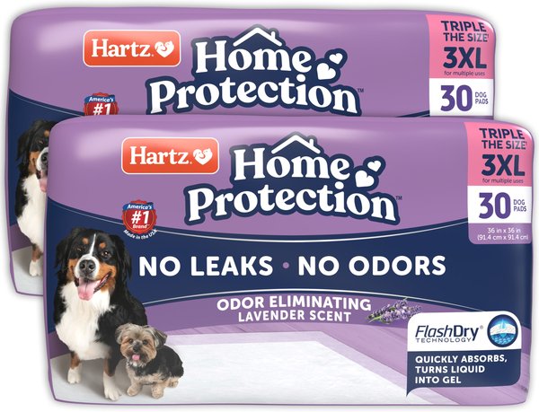 Hartz Home Protection Odor Eliminating Lavender Scent Dog Pads, XXX-Large, 60 count slide 1 of 10